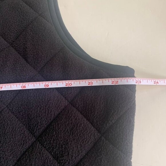 Talbots Black Quilted Fleece Zip Up Vest - Picture 7 of 9